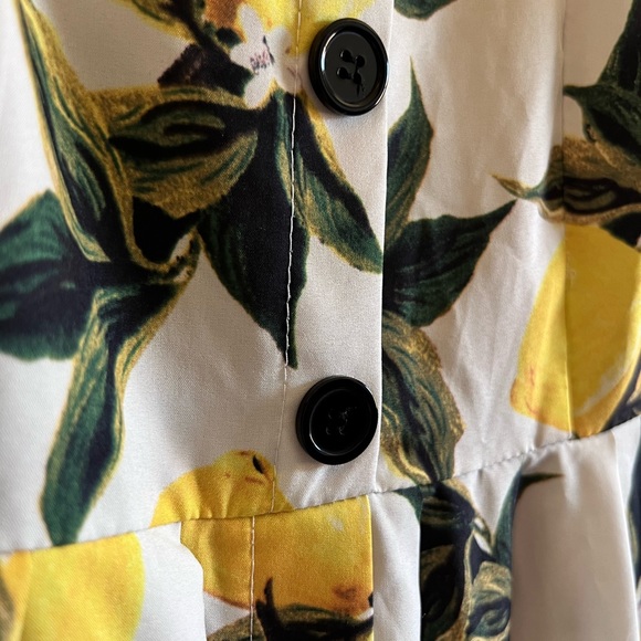 Perfect Summer Lemon Long Dress with Buttons - Picture 2 of 4